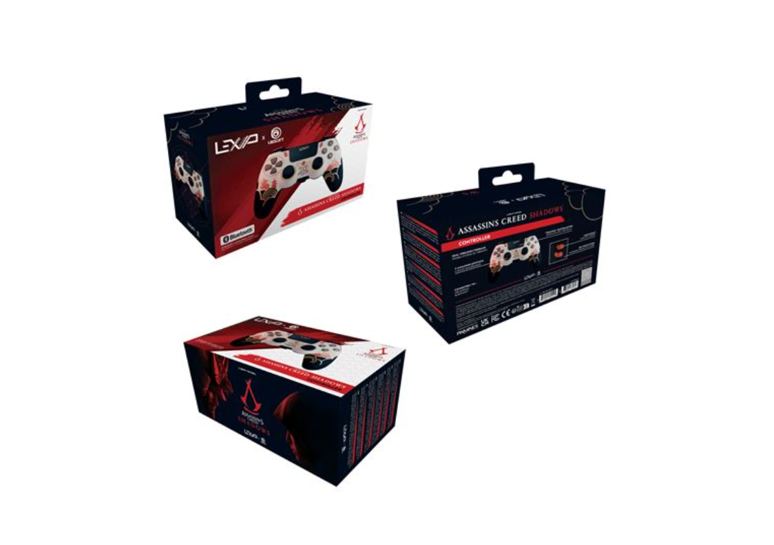 Lexip x Ubisoft Assassin’s Creed Shadows Manette sans fil compatible avec PS4 et PC